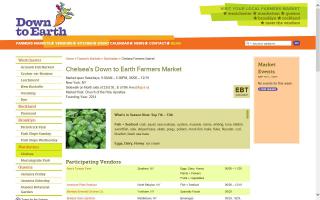 Chelsea's Down to Earth Farmers Market 