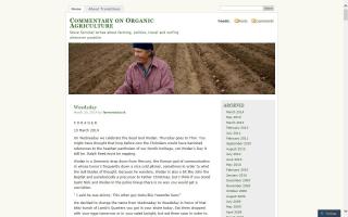 Commentary on Organic Agriculture - Blog